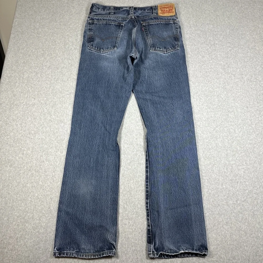 Levis 517 Bootcut Denim Jeans Men's 32x34 Blue Medium Wash Fade